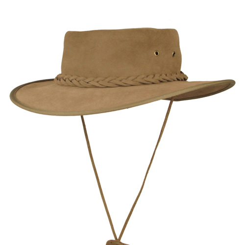 Explorer Leather Wide-brim Safari hat has all the key safari hat features, by The Safari Store
