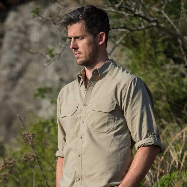 Men's Safari Shirt in Khaki