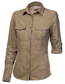 Women's Safari Shirt in Khaki colour & Pioneer Style